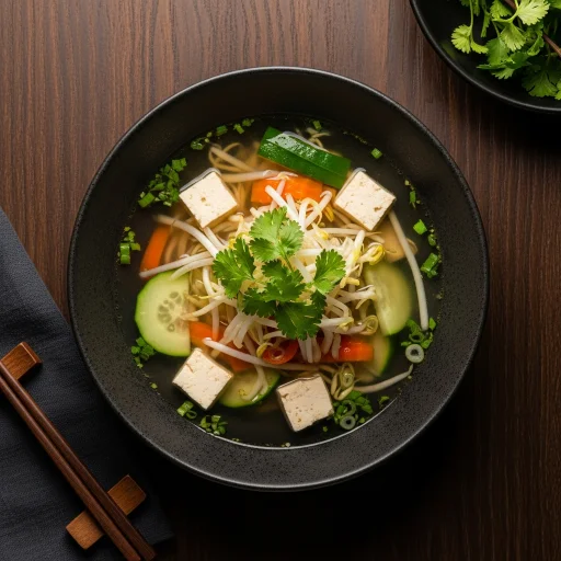 Gemüsesuppe mit Tofu